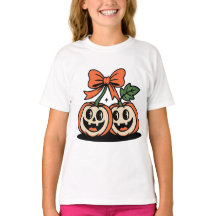 Kinder Halloween-Kürbis-Duo-T-Shirt