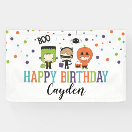 Kinder Halloween Party farbenfroh Banner