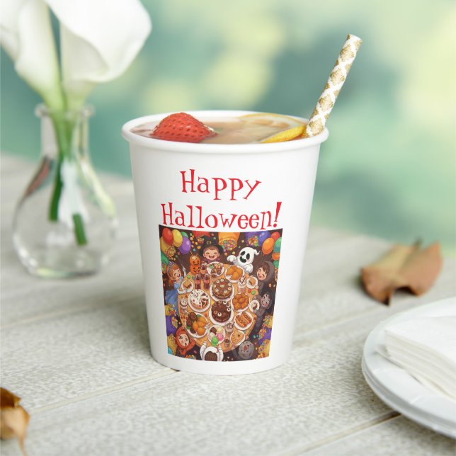 Kinder-Halloween-Party Pappbecher (In Situ)