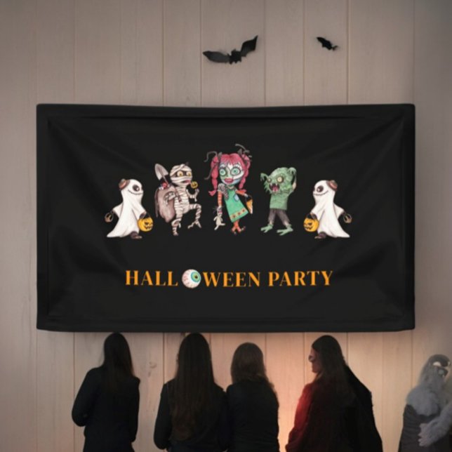 Kinder halloween spookoky banner (halloween party banner )