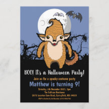 Kinder Halloween Werewolf Vollmond Geburtstag
