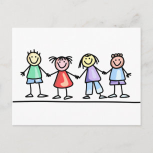 Kinder Hand Postkarte