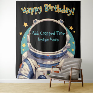 Kinder Happy Birthday Spaceman Party Dekoration Wandteppich