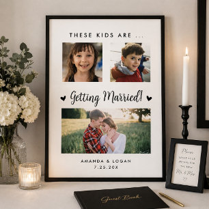 Kinder heiraten - Hochzeitsplakat Poster