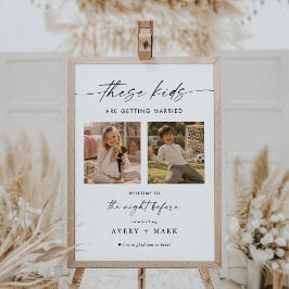 Kinder heiraten Hochzeitsprobe Abendessen Poster