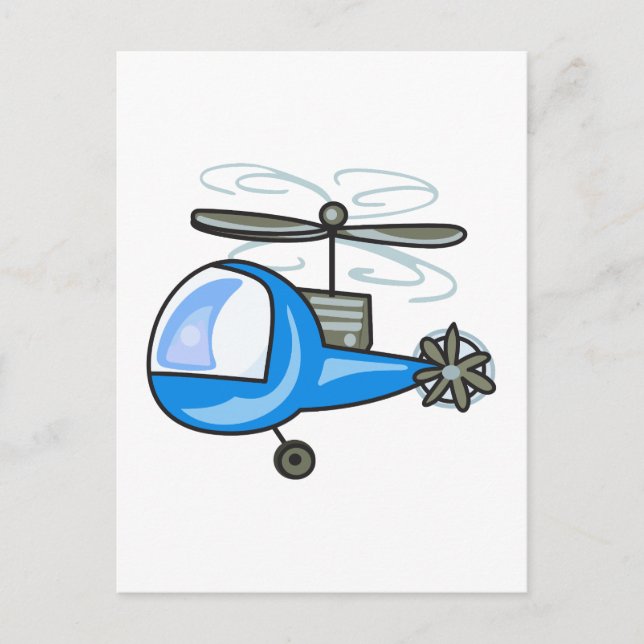 KINDER HELICOPTER POSTKARTE (Vorderseite)