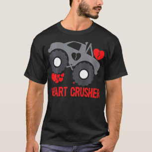 Kinder Herz Monster Truck Crusher Valentinstag Cu T-Shirt