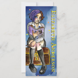Kinder Hexe Teen Girl Cartoon Wasserfarbenes Lesez