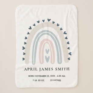 KINDER HÖREN BLUSH BLAUE RAINBOW BABY BIRTH STATT SHERPADECKE