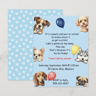Kinder-Hundeparty-Digital-Download Einladung