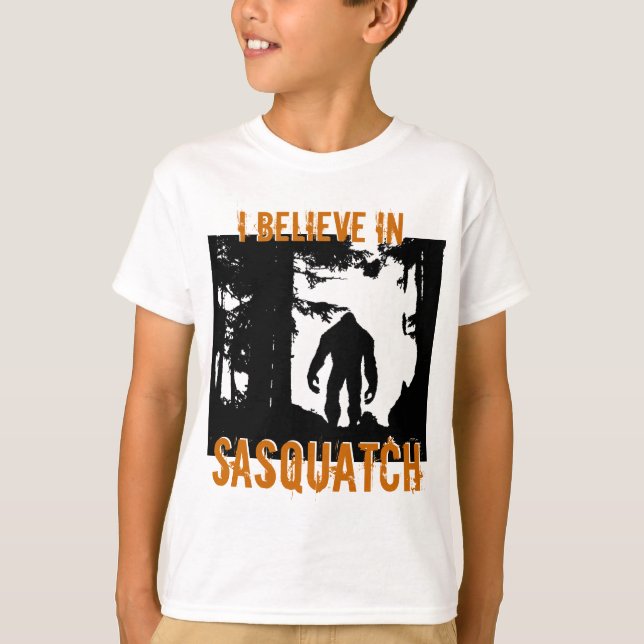 Kinder I glauben an Sasquatch T - Shirt (Vorderseite)
