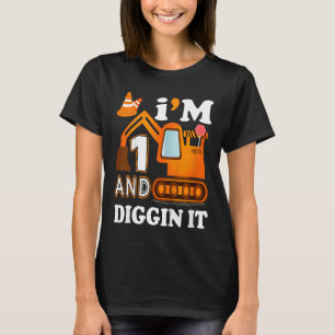 Kinder ich bin 1 und graben es 1 Jahr alt 1. Gebur T-Shirt