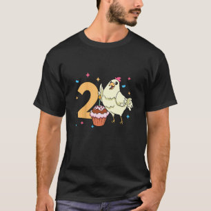 Kinder ich bin 2 Jahre alt mit Hühnerfleisch Kinde T-Shirt