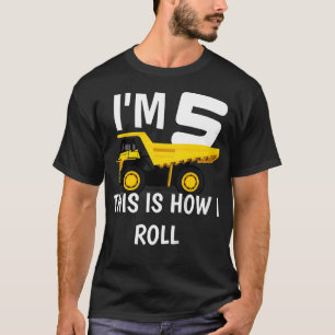 Kinder ich bin 5 So Roll - LKW Geburtstagskind T-Shirt