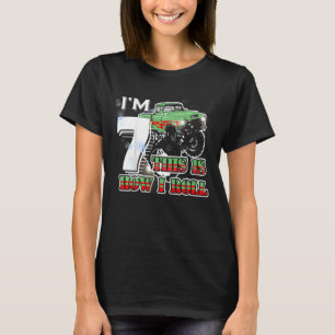 Kinder ich bin 7 Jahre alt So Roll Monster Tr T-Shirt