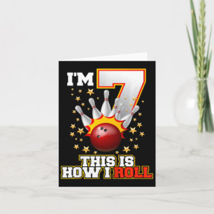 Kinder ich bin 7 So Roll ich 7 Jahre alt Birthda Karte
