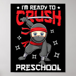 Kinder, ich bin bereit, den Kindergarten zu zersch Poster