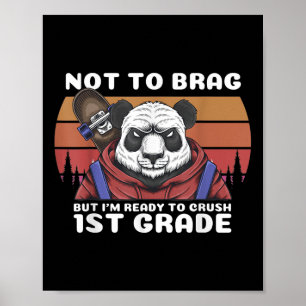 Kinder Ich bin bereit, die 1. Klasse zu meistern K Poster