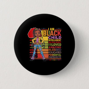 Kinder Ich bin ein schwarzes Kind Historischer Mon Button