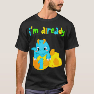 Kinder ich bin schon 1 Jahr alt Dinosaurier Spielz T-Shirt