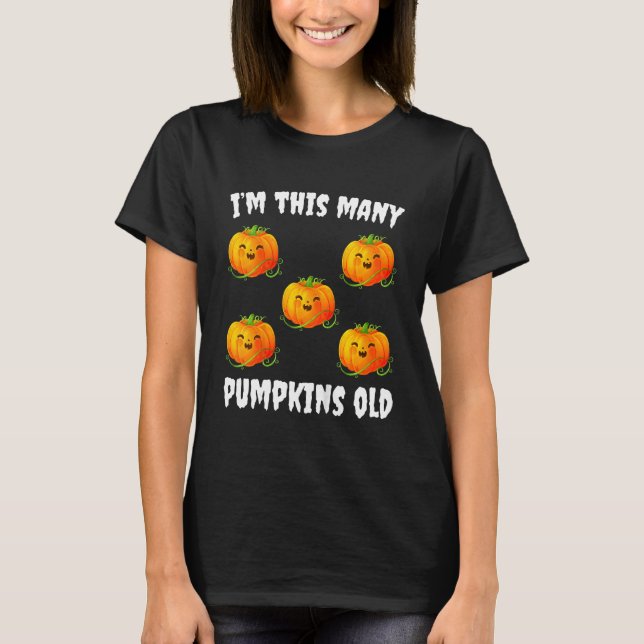 Kinder ich bin so viele Kürbiskins Altes Niedliche T-Shirt (Vorderseite)