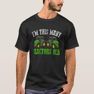 Kinder ich bin so viele Traktoren alt Kind 2. Gebu T-Shirt
