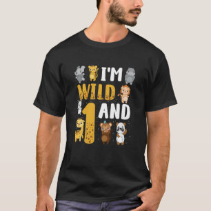 Kinder ich bin wild und ein Safari Zoo Tier Thema T-Shirt