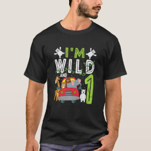 Kinder ich bin wild und ein Safari Zoo Tier Thema  T-Shirt