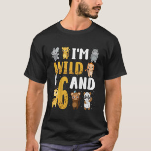 Kinder ich bin wild und ein Safari Zoo Tier Thema T-Shirt