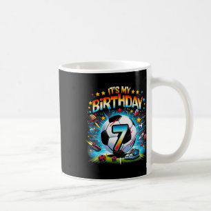 Kinder Ich habe meinen 7. Geburtstag Jungen Fußbal Kaffeetasse