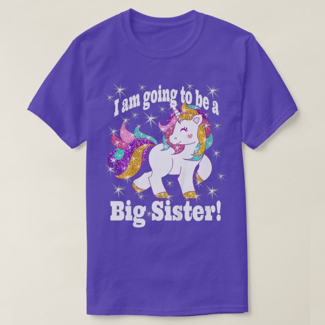 Kinder ich werde eine große Schwester niedlich Uni T-Shirt (Design vorne)
