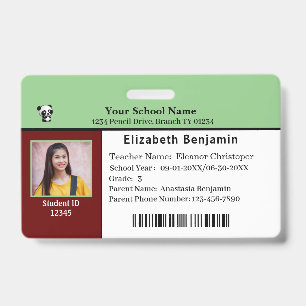 Kinder-ID-Identifikationskarte Schüler-Schulabzeic Ausweis
