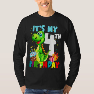 Kinder ihre 4 Geburtstagskinder glücklich 4 Jahre T-Shirt