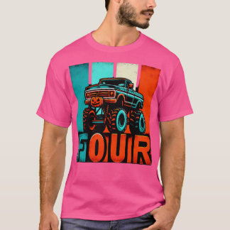 Kinder im 4. Lebensjahr So Roll ich Monster Truck  T-Shirt