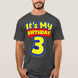 Kinder im Alter von 3 Jahren 3. Geburtstag Jungen  T-Shirt