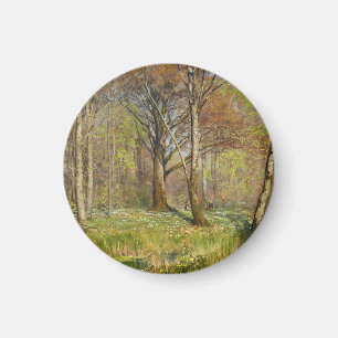 Kinder im Frühjahrswald H.A. Brendekilde Magnet