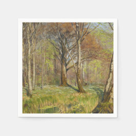 Kinder im Frühjahrswald H.A. Brendekilde Serviette