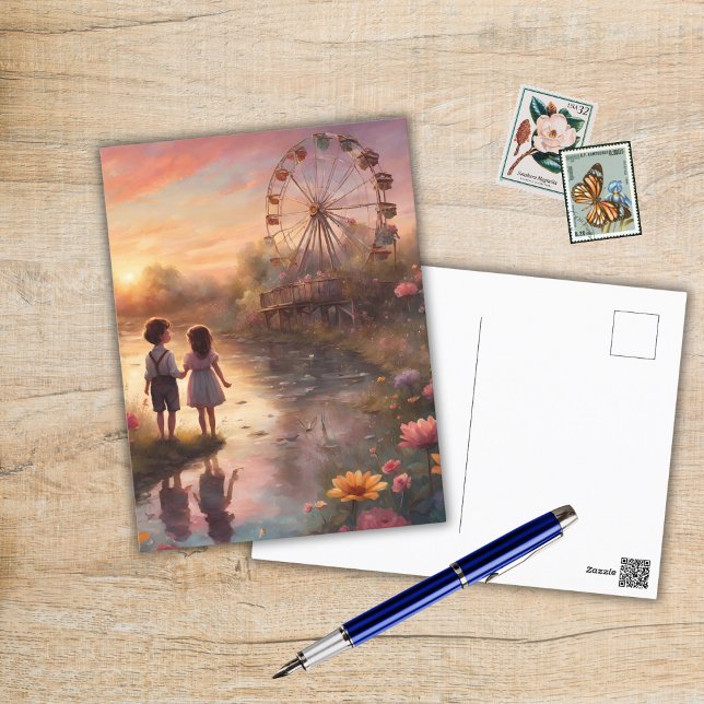 Kinder im Karneval Postkarte (Von Creator hochgeladen)