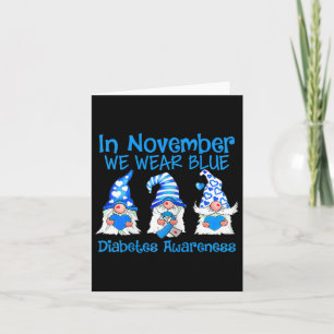 Kinder im November wir tragen blaue Gnomen T1d Dia Karte