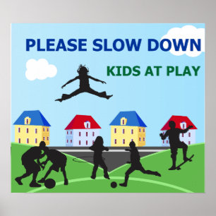 Kinder im Spiel bitte abmelden Poster