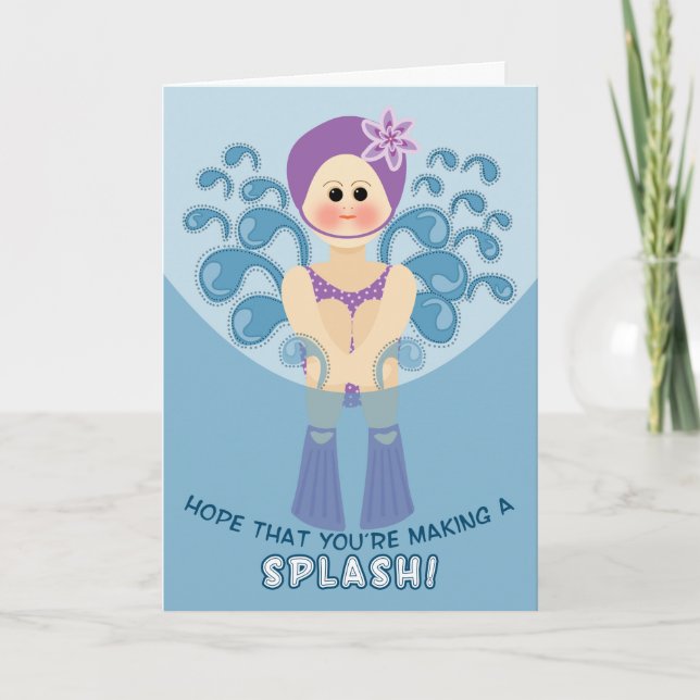 Kinder im Summer Camp Cannon Ball Girl Splash! Karte (Vorderseite)