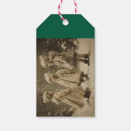 Kinder im Winter Geschenkanhänger