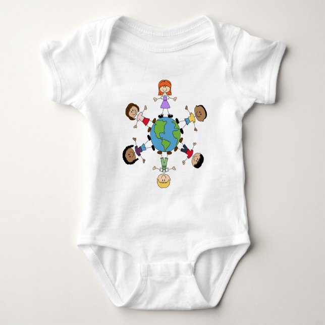 Kinder in aller Welt Baby Strampler (Vorderseite)