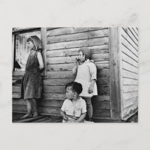 Kinder in Armut: 1930 Postkarte