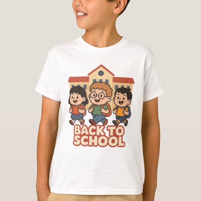 Kinder in der Schule T-Shirt (Vorderseite)