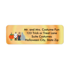 Kinder in Halloween-Kostümen Adressetiketten