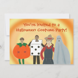 Kinder in Kostümen Halloween-Party Einladungen