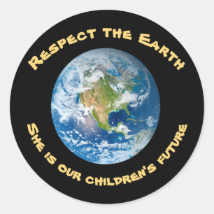 Kinder in Zukunft respektieren Planet Erde Sticker