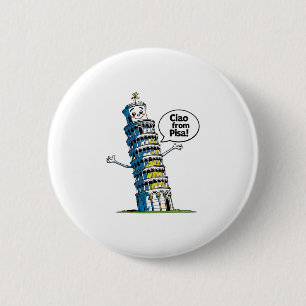 Kinder Italien Schiefer Turm Pisa ciao Von Pisa' M Button