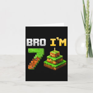 Kinder jagen ihr 7. Geburtstag Bro Spiel Pixel 7 J Karte